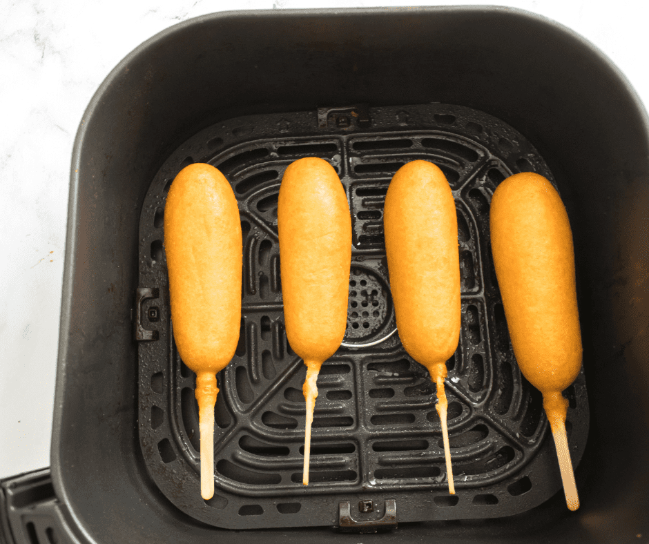 Air Fryer Frozen Corn Dogs {Crispy All the Way Around}