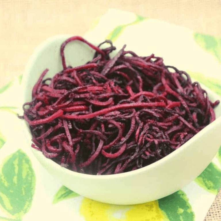 Air Fryer Roasted Spiralized Beets Fork To Spoon