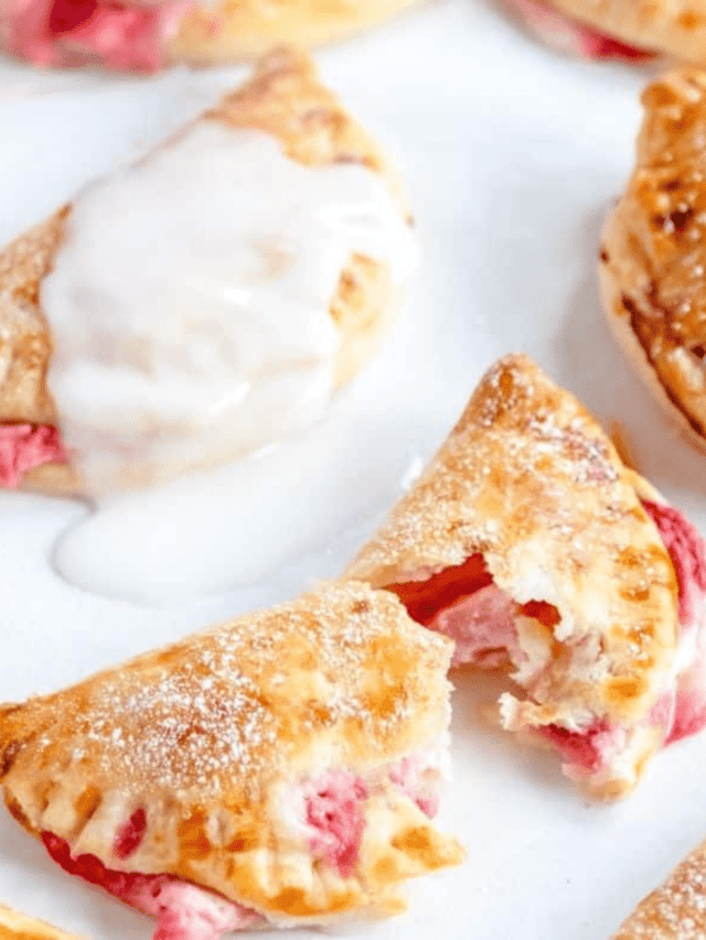Air Fryer Hand Pies Strawberry Cream Cheese Fork To Spoon