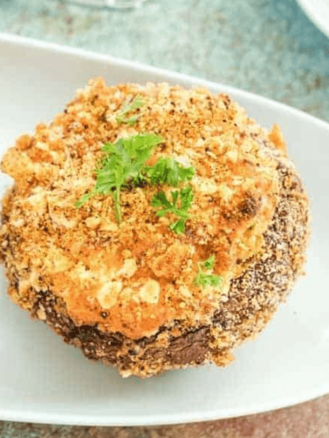 air fryer stuffed portobello mushrooms