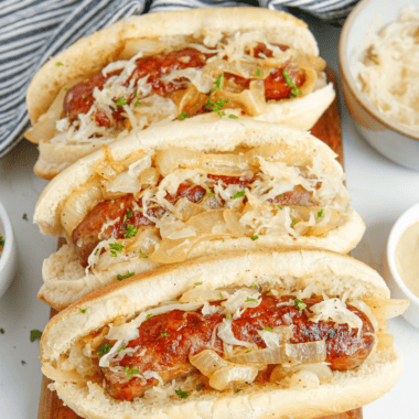 sauerkraut hot dogs in air fryer