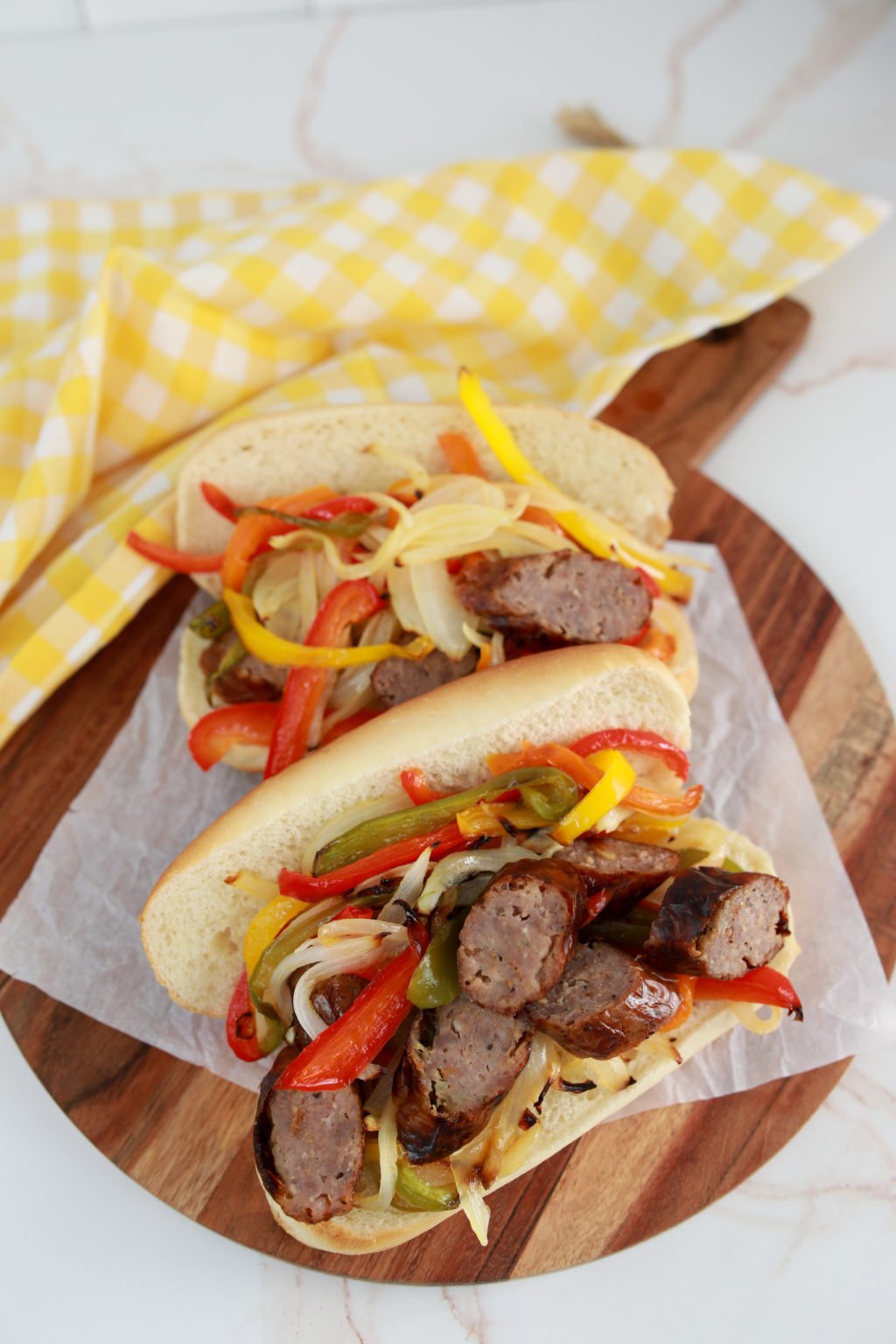 Peppers and Brats In Air Fryer - Fork To Spoon