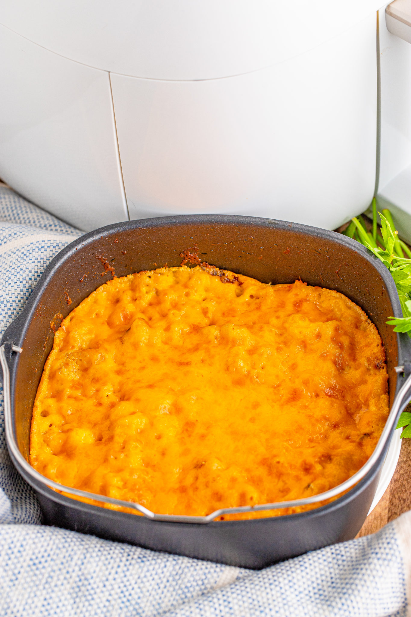 Air Fryer Cracker Barrel Macaroni And Cheese Fork To Spoon