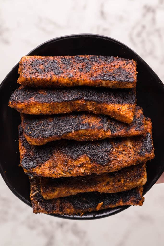 Salmon Cooked on Plate