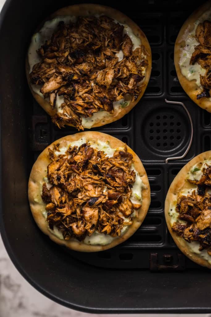 Blackened Salmon Nuggets on Pita Bread Air Fryer