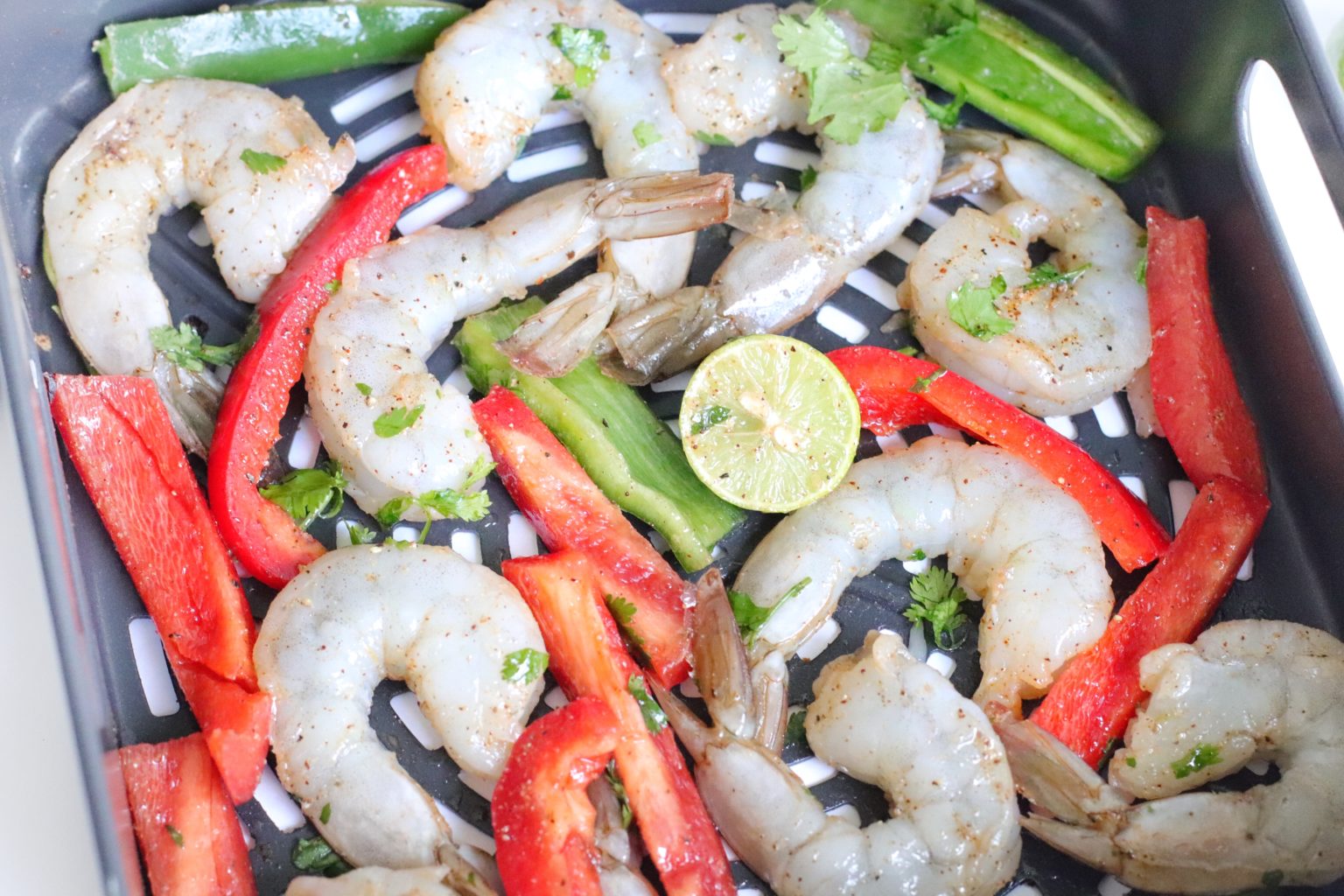 Air Fryer Shrimp Fajita Bowls Fork To Spoon