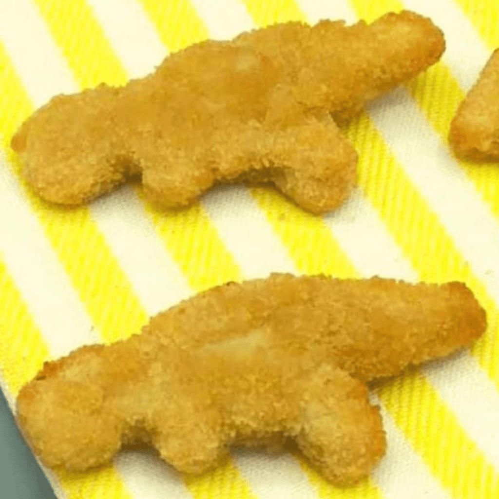 frozen dino nuggets on plate