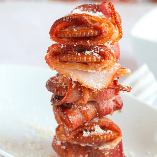 Air Fryer Bacon Wrapped Crackers Fork To Spoon