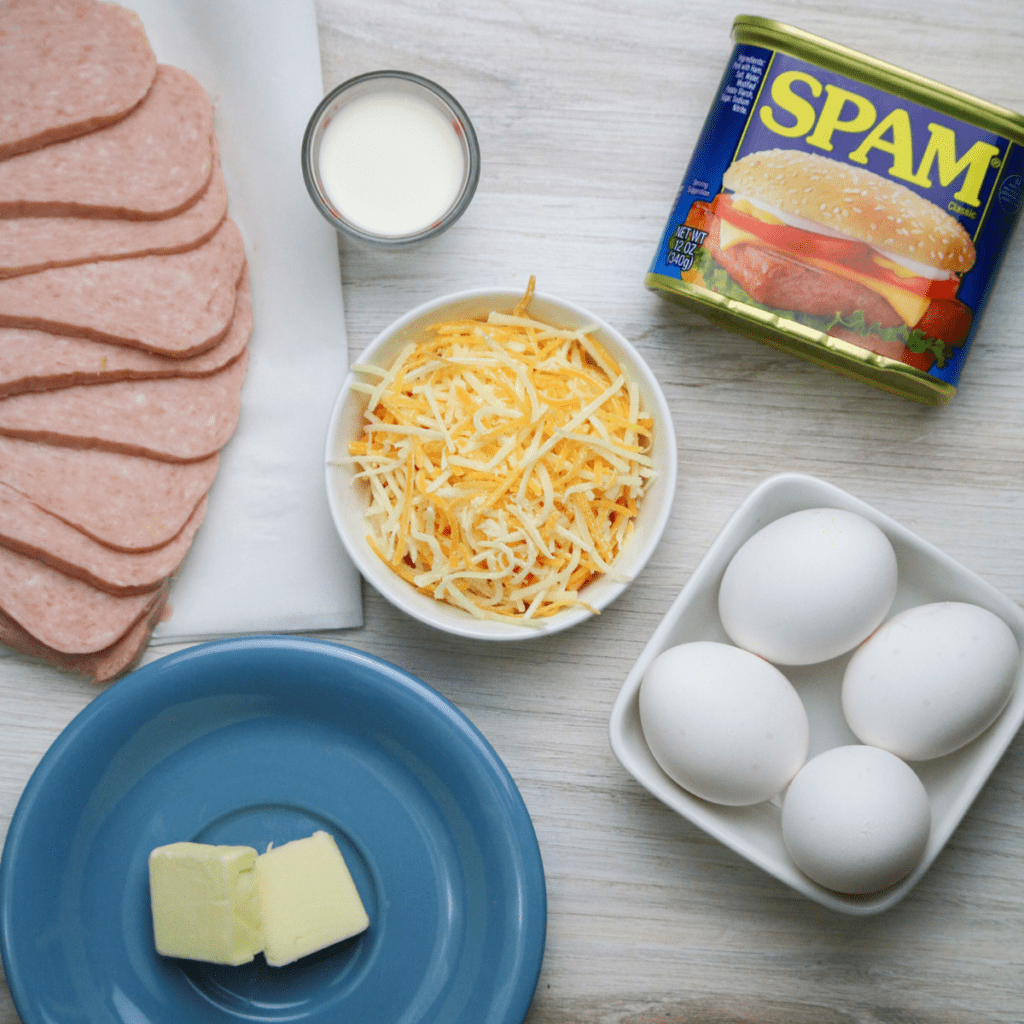 Ingredients Needed For Air Fryer Country Spam and Eggs