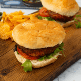 Air Fryer Frozen Salmon Burger