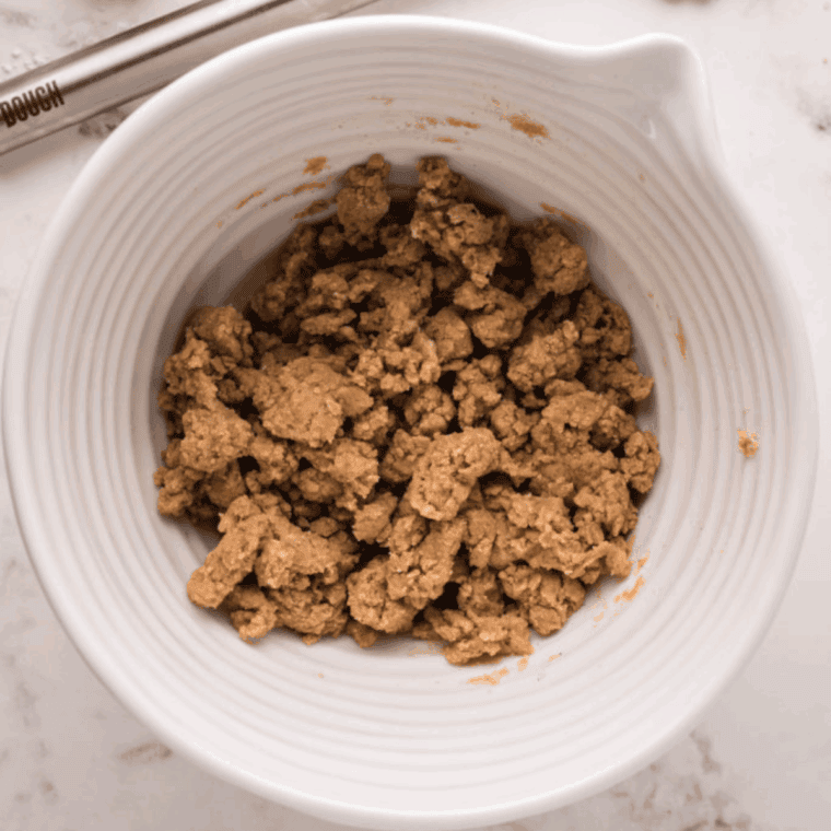 The funnel cake batter in a large mixing bowl.