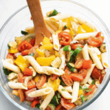 Air Fryer Pasta Salad with Roasted Vegetables