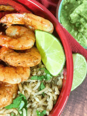 Air Fryer Shrimp Fajita Bowls