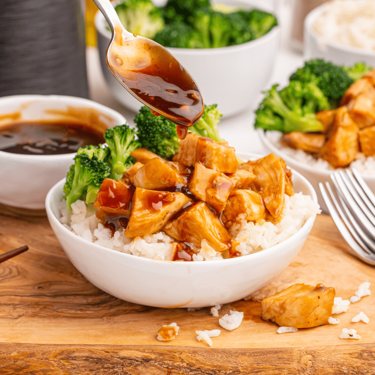 Air Fryer Teriyaki Chicken Bowl - Fork To Spoon