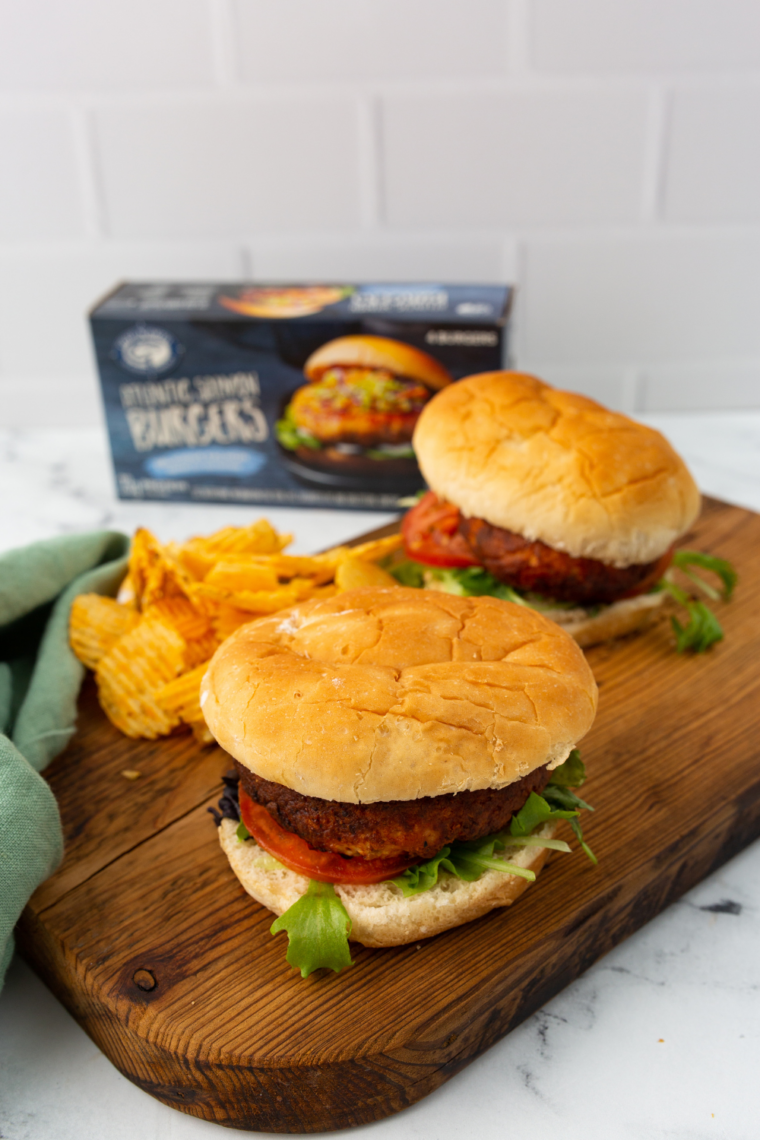 Air fryer frozen salmon patties cooked from frozen until crispy and golden outside with tender flaky center ready in 12 minutes for quick dinner