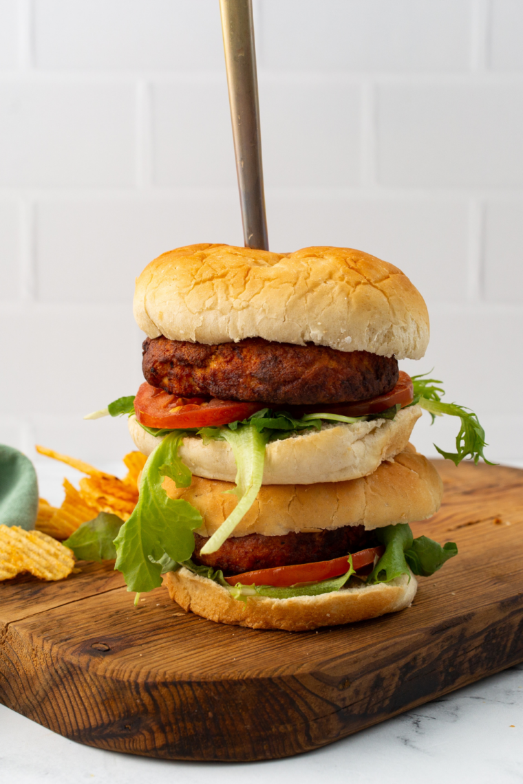 Air fryer frozen salmon patties cooked straight from frozen until crispy golden brown outside with tender flaky inside ready in 12 minutes for quick meal