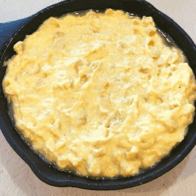 Golden Corral Cornbread Recipe batter in the greased pan.