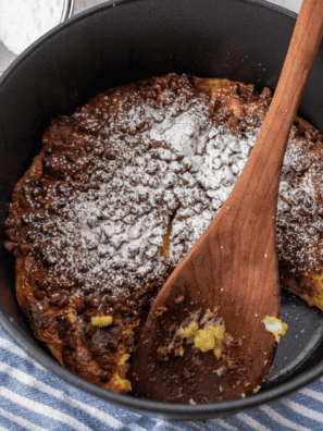 air fryer chocolate chip french toast casserole
