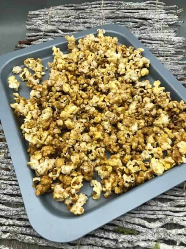 Air Fryer Caramel Popcorn Fork To Spoon