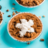 Air fryer blueberry crumb cake fresh and golden with topping