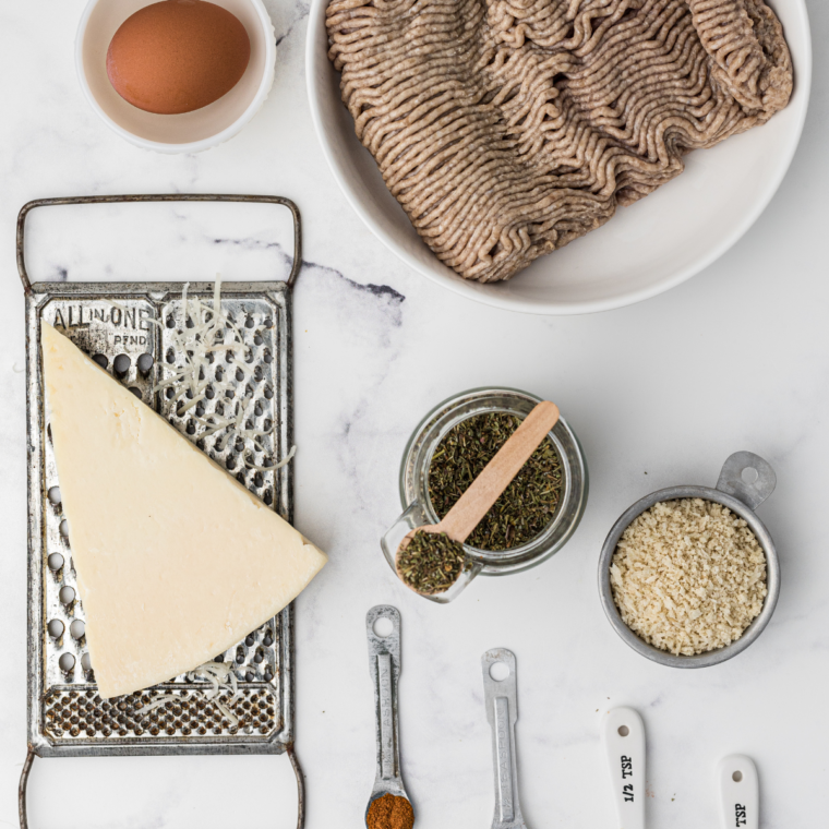 Air Fryer Chicken Croquettes Ingredients on a table.