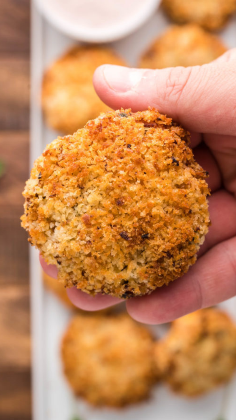 "Crispy and golden Air Fryer Chicken Croquettes served on a plate."