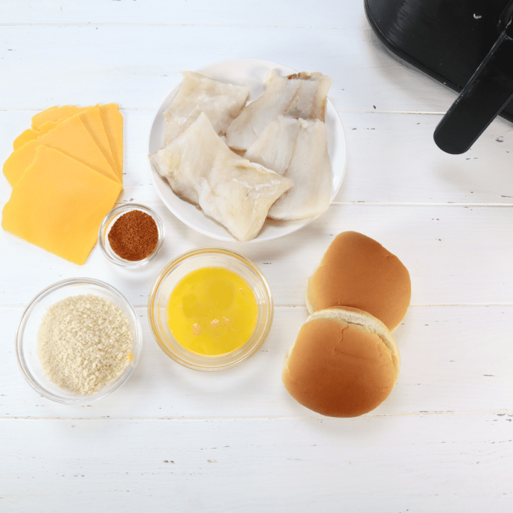 Ingredients Needed For Air Fryer Crispy Fish Sandwiches