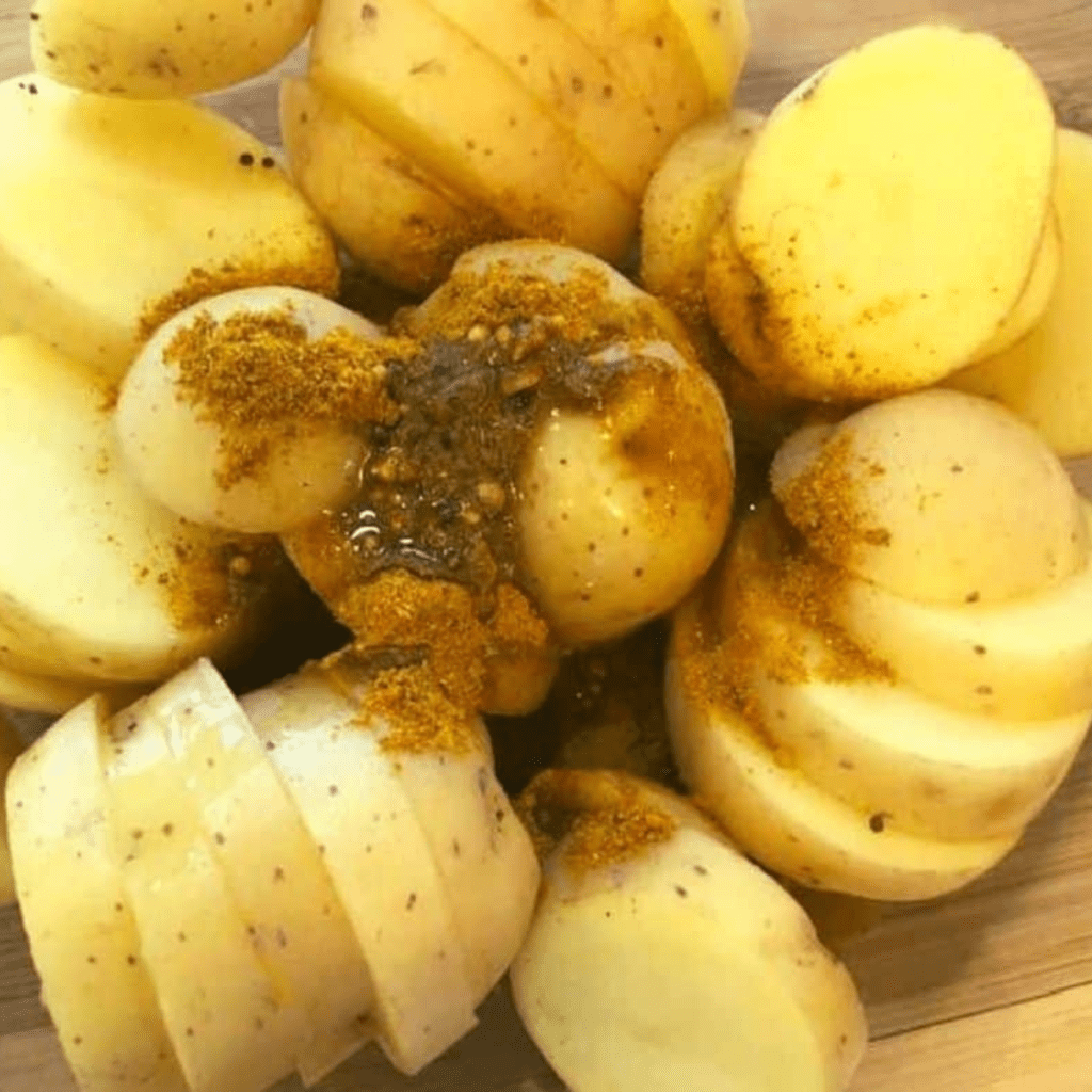 air fryer curry potatoes