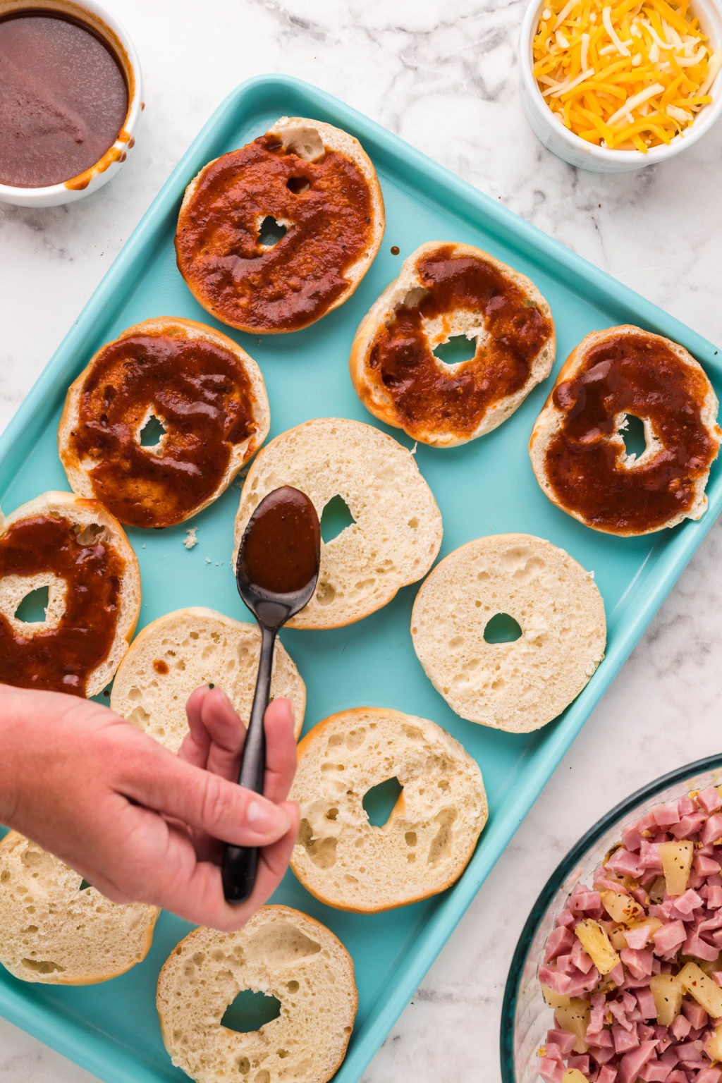 Air Fryer Homemade Bagel Bites Fork To Spoon