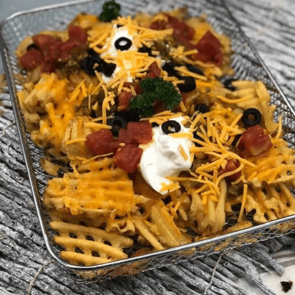 Air Fryer Loaded Waffle Fries
