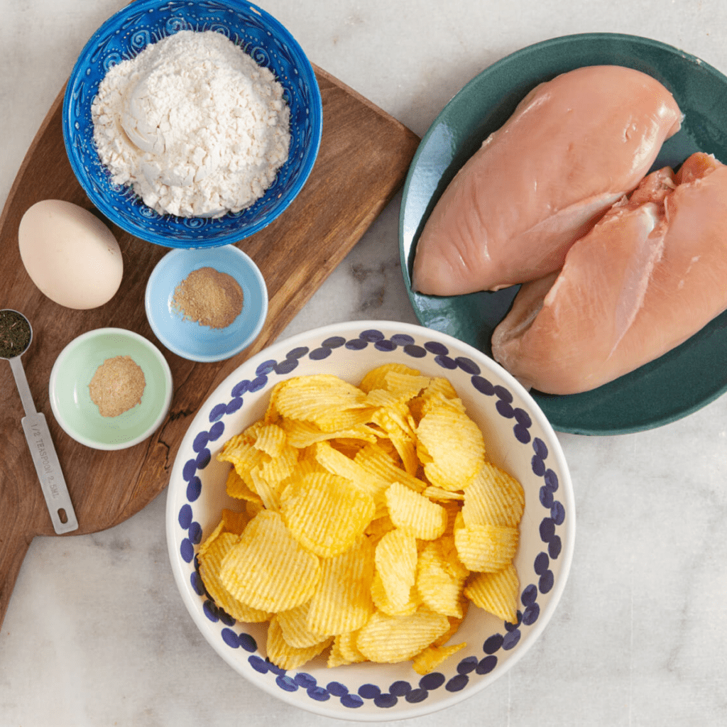 Ingredients Needed For Air Fryer Potato-Crusted Chicken
