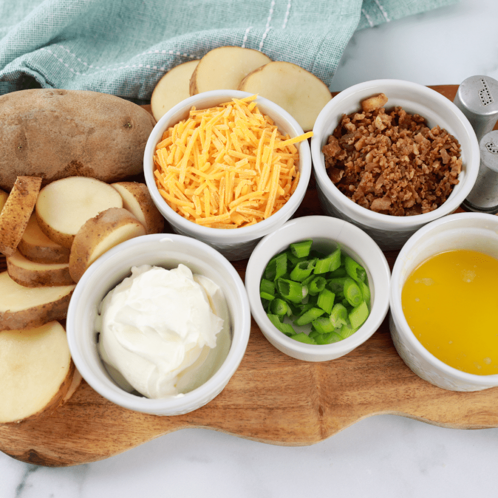 Ingredients Needed For Air Fryer Loaded Potato Slices