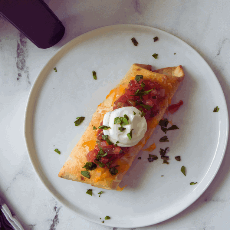 Golden, crispy Air Fryer Shrimp Chimichangas filled with shrimp, rice, and cheese, ready to serve with your favorite dipping sauce.