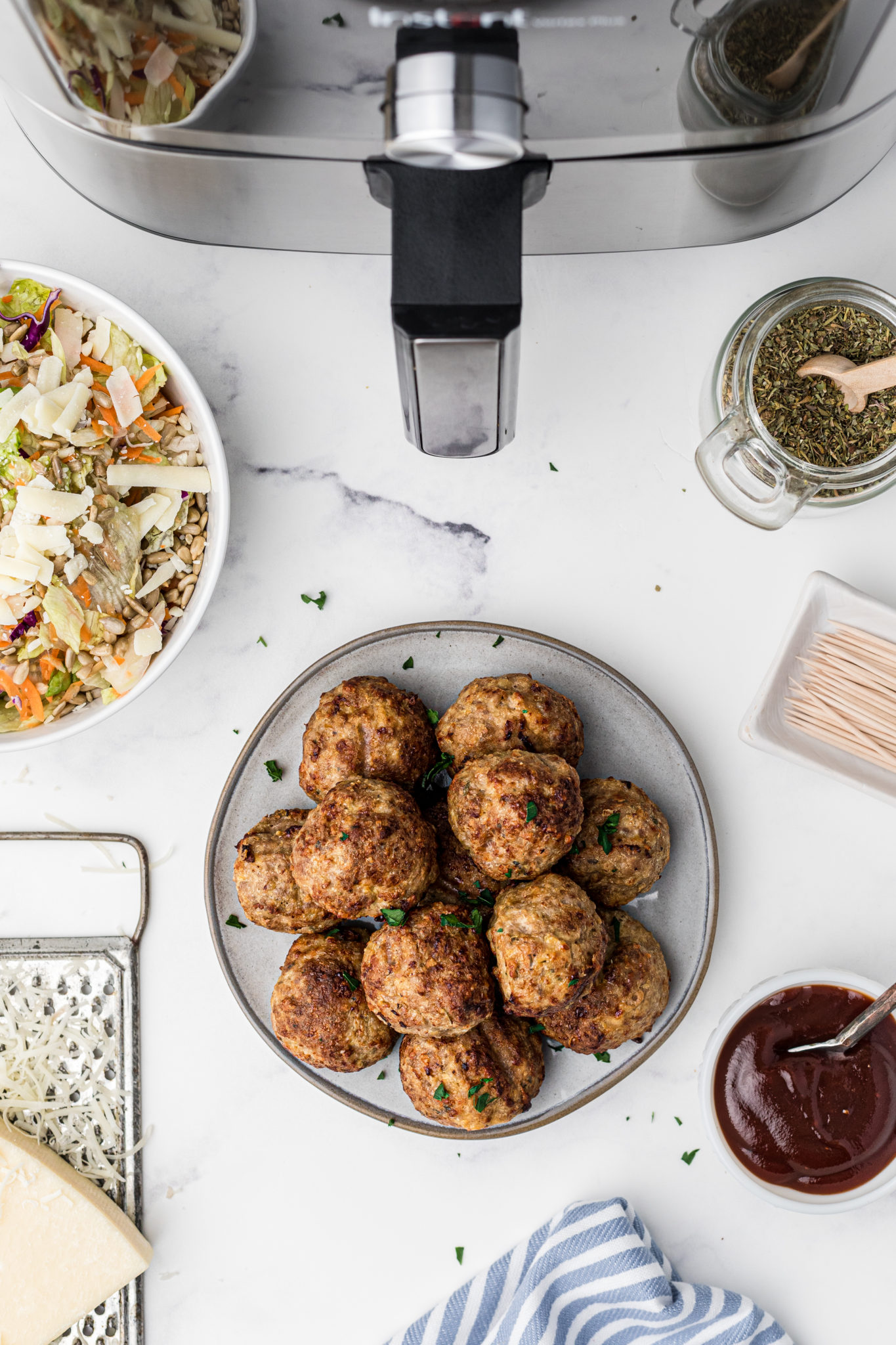 Air Fryer Lamb Meatballs Fork To Spoon