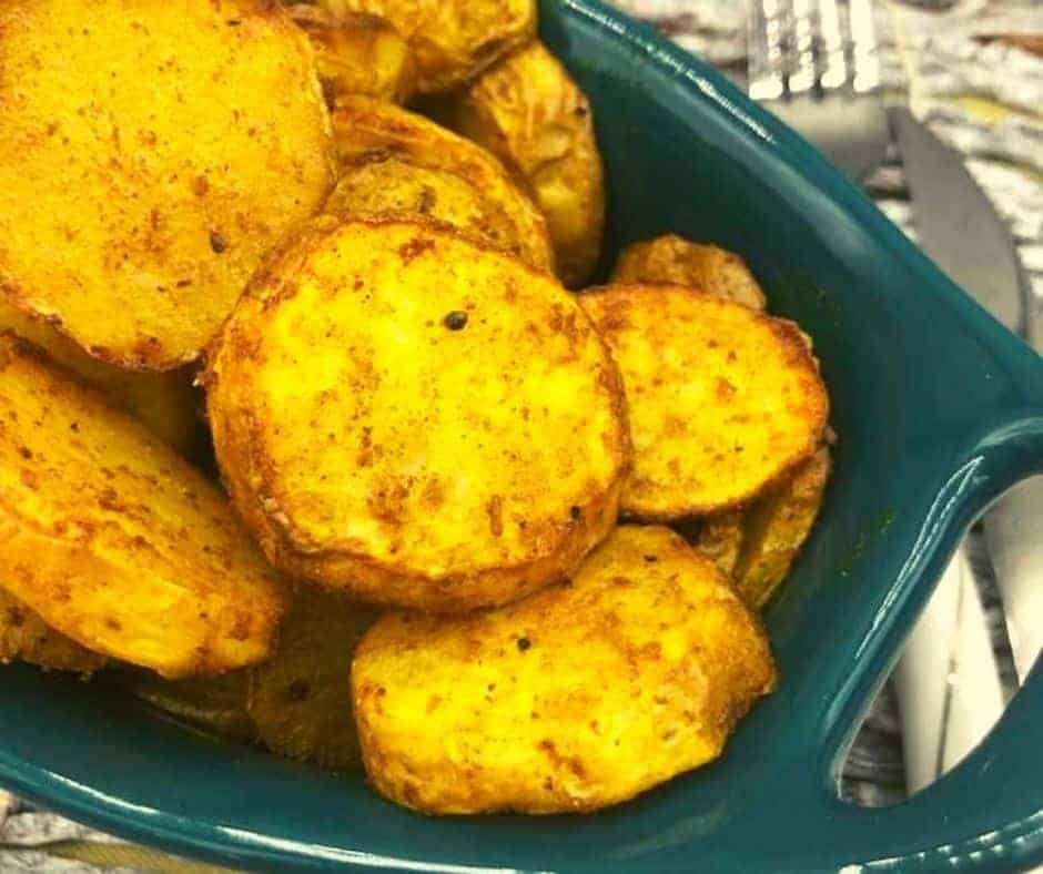 Air Fryer Curry Roasted Potatoes