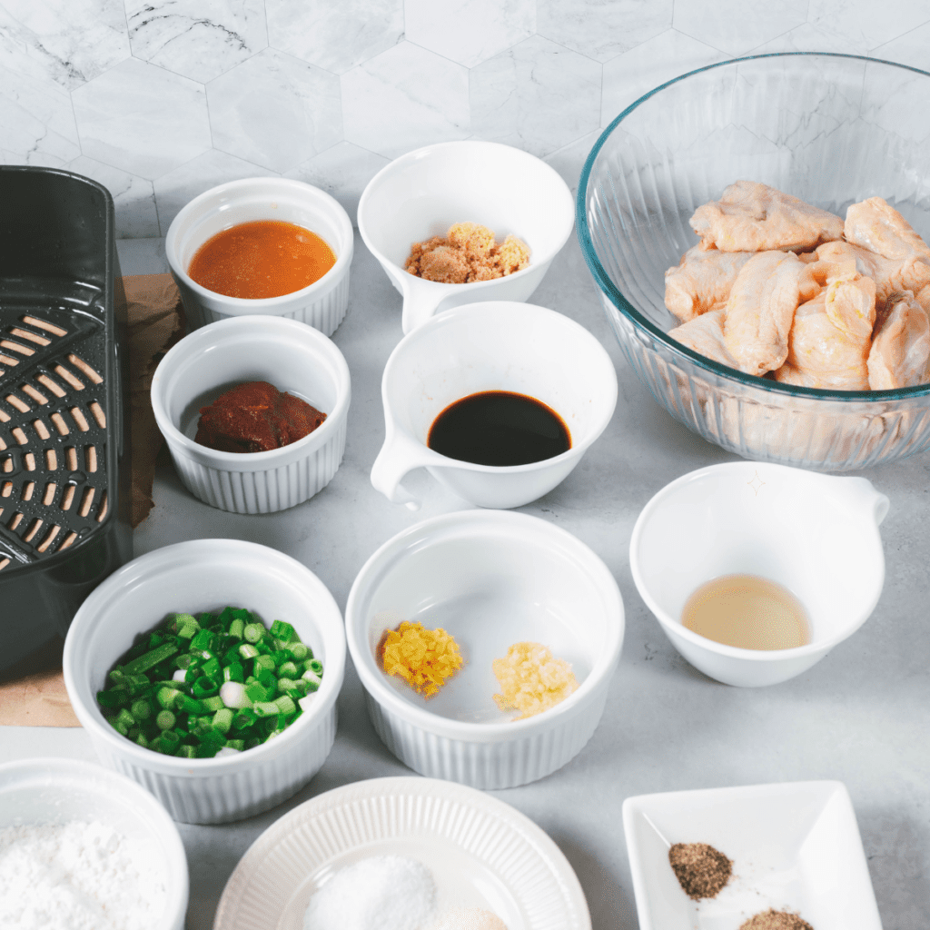 Ingredients Needed For Air Fryer Crispy Chicken Wings With Baking Powder