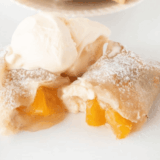 Easy Air Fryer Peach Cobbler Egg Rolls