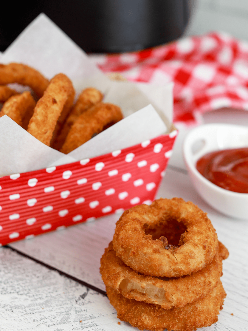 Air Fryer Nathan's Onion Rings Fork To Spoon