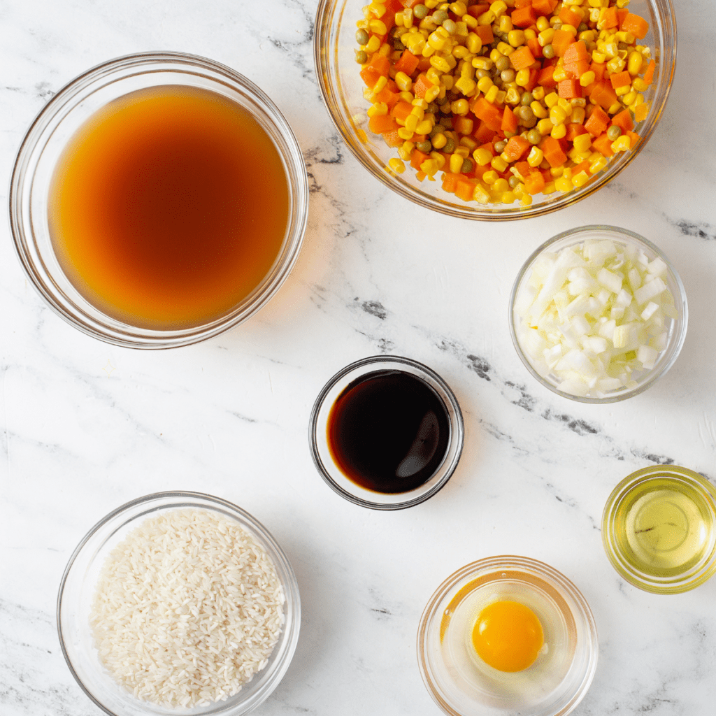 Ingredients Needed For  Easy Fried Rice Instant Pot Recipe