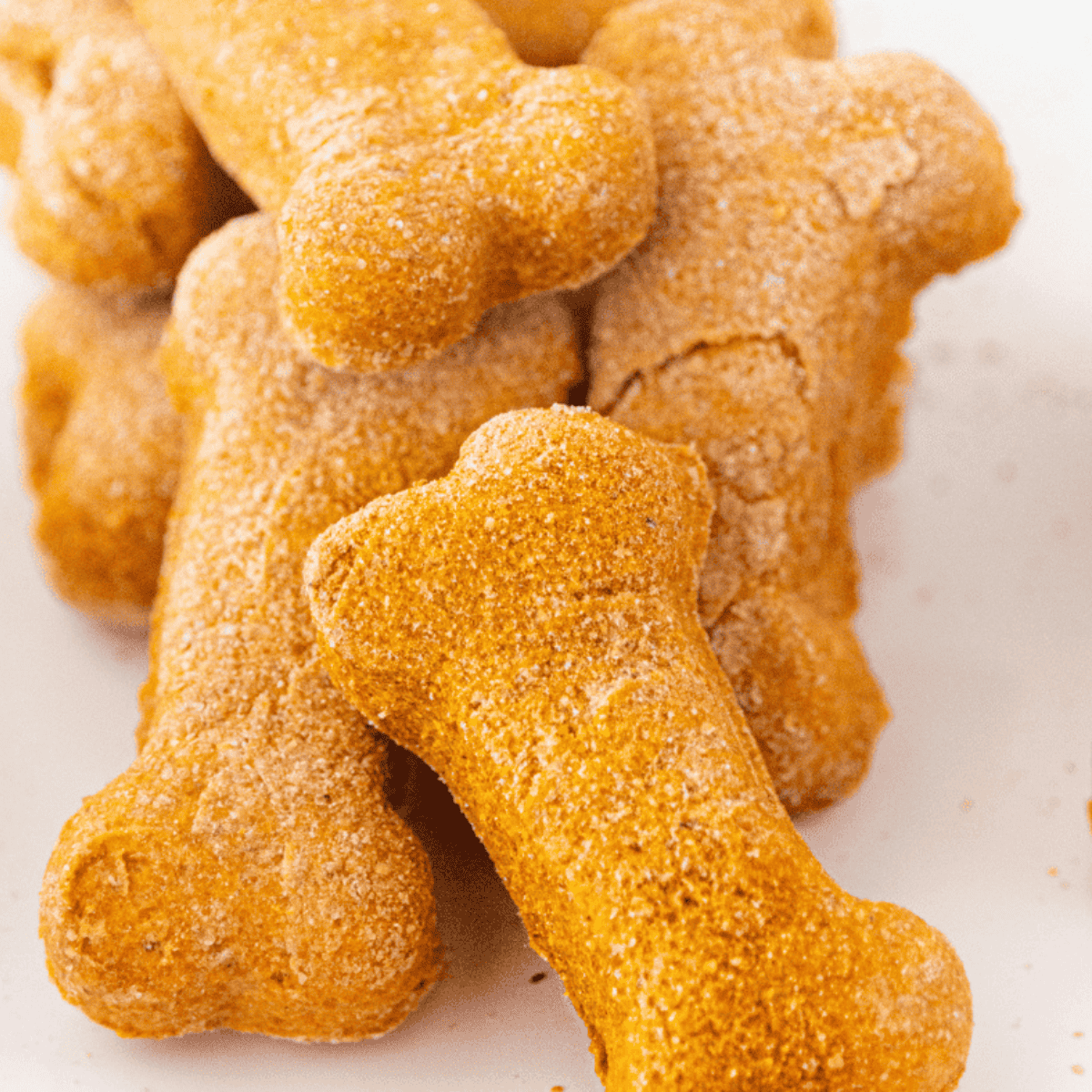 Homemade air fryer dog treats on a baking sheet ready for your pup