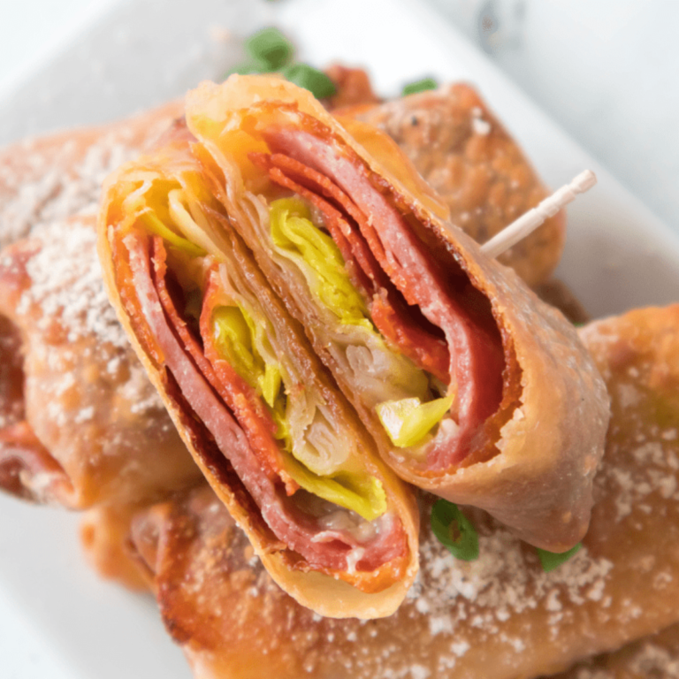 Air Fryer Antipasto Egg Rolls Fork To Spoon