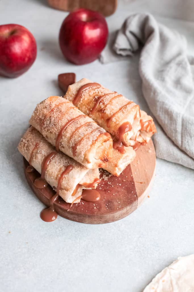 Are you looking for a delicious and easy-to-make dessert that will satisfy your sweet tooth? Look no further than these Air Fryer Caramel Apple Flautas!