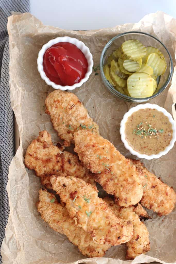 Air Fryer Cornbread Crusted Chicken Tenders