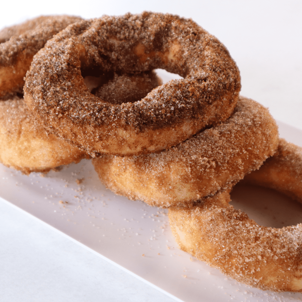 Air Fryer Caramel Stuffed Donuts