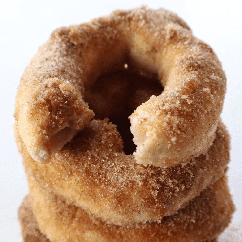 Air Fryer Caramel Stuffed Donuts