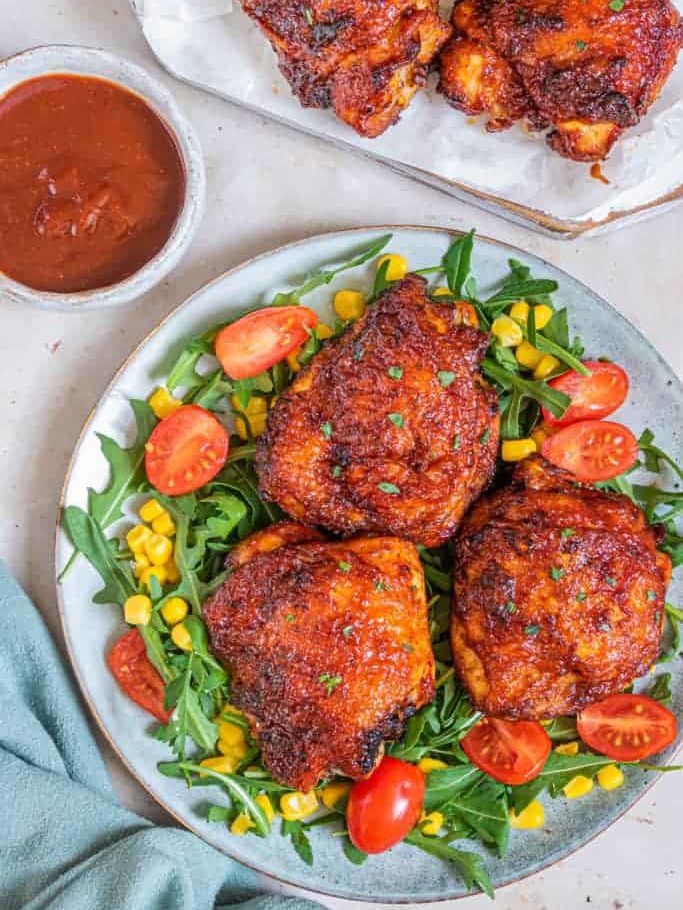 Air Fryer Pesto Chicken Thighs Fork To Spoon