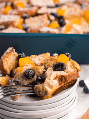 Air Fryer Blueberry Bread Pudding