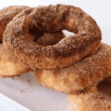 Air Fryer Caramel Stuffed Donuts