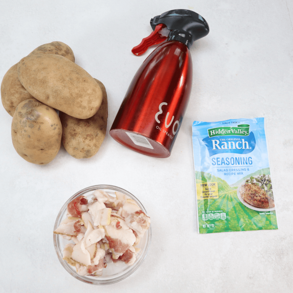 Ingredients Needed For Air Fryer Cheesy Ranch Potatoes Recipe