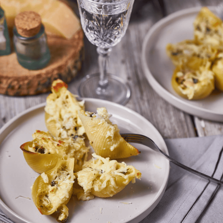 Air Fryer Chicken Alfredo Stuffed Shells Fork To Spoon